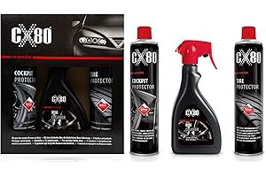 ‎CX80 CX80 | Car Care Line Set 3-tlg. | Auto Reinigungsset für Innenraum, Reifen und Felgen | Optimale Autoreinigung, Pflege und Schutz aus hochwertigen Rohstoffen | 600ml pro Flasche