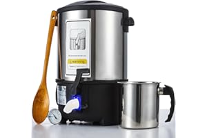 Ksedcon Wax Melter for Candle Making, 6L Electric Candle Wax Melting Pot with Detachable Silicone Pour Spout and 1.2L Wax Pot