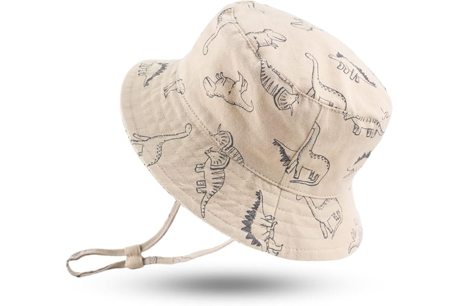 XIAOHAWANG Baby Boy Sun Hat Infant Toddler Dinosaur Bucket Hats Summer Baby Boys Beach Caps