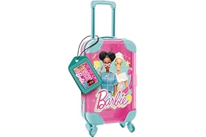 Lisciani - BARBIE - KREATIVSET - Lernspiele ab 5 Jahren Mädchen - Mini-Koffer mit Malbuch, Glitzerstickern, Klebediamanten & Filzstiften - Kreatives Spielzeug für unterwegs oder zu Hause