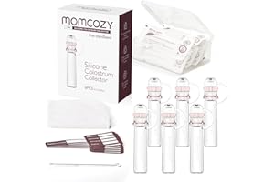 Momcozy Colostrum Collector Kolostrum-Sammler Wiederverwendbarer Muttermilch-Sammler, tragbarer Kolostrum-Behälter zum Füttern des Babys, Mehrzweck-Sammler BPA-frei, 5ml-6St.
