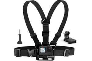 Sametop Harnais de Poitrine Fixation Chesty Sangle Compatible avec GoPro Hero 13 12 11 10 9 8 7 6 5 Session Max DJI Osmo Camras d'action