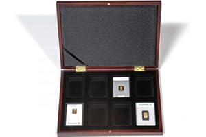 Leuchtturm 362499 Volterra kaseta mahoniowa do bezpiecznego przechowywania 8 sztabek złota w opakowaniu blistrowym