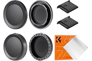 K&F Concept Body Cap + Rear Lens Cap Compatible with Nikon Z Mount Z6, Z7, Z8, Z9, Z30, Z50, Z5, Z7 II, Z6 II, ZF C, Camera Lens Accessories with Hot Shoe Cover