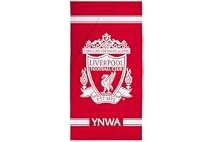 LIVERPOOL F.C. Character World Official Liverpool FC Towel | Super Soft Feel, YNWA Football Club Design | Perfect The Home, Bath, Beach & Swimming Pool | One Size 75cm x 150cm | 100% Cotton