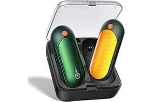 J-BRAUV Chaufferette Main Rechargeable Usb 2 P, 2000mAh Chaufferette Main Reutilisable Avec Boîte Recharge 10000mAh, 3 Niveaux Chaleur, Jusqu’à 24H, Chauffe Main Electrique Gaming Bureau Hommes Femmes