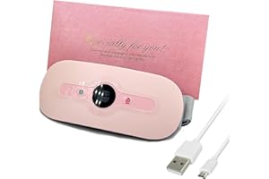 CUNSIEUN Cintura riscaldante per ciclo mestruale, cintura termica mestruale senza fili con 6 modalità di massaggio e 6 di temperatura, inclusa un'elegante confezione regalo, regalo per donne e ragazze (Rosa)