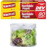 Koroplast B&uuml;y&uuml;k Boy Buzdolabı Poşeti Dev Ekonomi 80&rsquo;li, Yeni Ekonomik Buzdolabı Poşeti B&uuml;y&uuml;k Boy 30x42 cm, BPA İ&ccedil;ermez, Sızdı