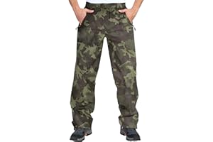 33,000ft Pantalon de Pluie Imperméables pour Hommes, Pantalon de randonnée léger d'extérieur Coupe-Vent randonnée Camping Golf