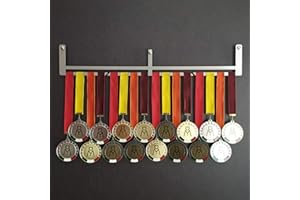 MEDALdisplay Hang Bar - Prolunga Medagliere da Parete - Porta medaglie - Aggiungi Fino a 30 medaglie - Display Rack - Acciaio Inox 100% Made in Italy by