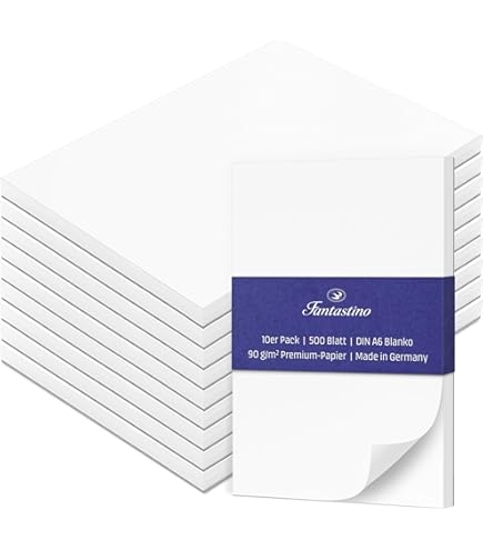 Notepad A5 Squared I Economy Set 5 Pads DIN A5 I 50 Sheets - View #2