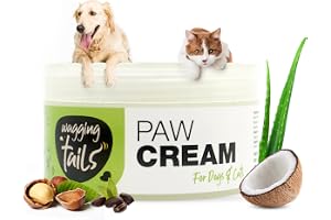 Wagging Tails Paw Cream for Pets Natural Care 50g Daily Use to Smooth and Repair Damaged Skin Heals, Repairs, and Moisturizes Cracked Paws, Elbows, and Dry, Itchy Snouts of Dogs, Cats, and Puppies