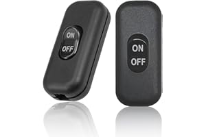 ZUOQIANG Lot de 2 Interrupteur Lampe de Chevet, Interrupteur Noir, Interrupteur bipolaire 6A 250V, Mini Interrupteur à Bascule pour petit Appareil, Lampe de Chevet, Lampe de Bureau (Noir)