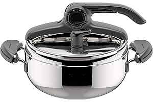 Lagostina Mia Lagoeasy'UP Autocuiseur 3,5 L en Acier Inoxydable 18/10 Ø 22 cm, Casserole Induction et à Gaz, Couvercle à Ouverture Facile, Fond 3 Couches Irradial Plus, Lavable au Lave-Vaisselle