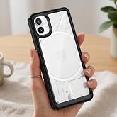 CaseOnn Nothing Phone (1) Kılıf Kamera Korumalı Darbe Emici Şeffaf Arka Kapak Siyah