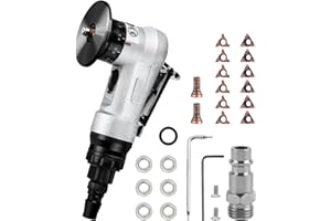 CDIYTOOL Mini Pneumatic Chamfering Machine, Handheld Beveling Machine Tool Pneumatic Chamfer Tool 45 Degree for Metal Wood Trimming Chamfer Deburring, Aluminum Alloy Shell (6*R+ 6*C Blade+6*Bearing)