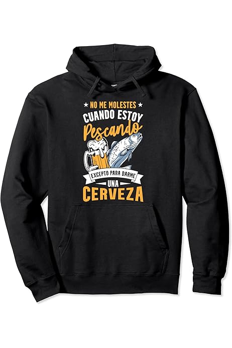 Sudadera Divertida De Pesca Con Pez Y Gorra Regalo Para