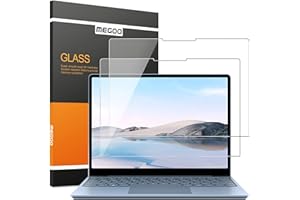 MEGOO [2 Pezzi Surface Laptop Go 3/2/1 Pellicola protettiva 12,4 Pollici,9H durezza/Vetro temperato/Alta trasparenza (Modello 1943/2013)