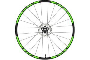 DualColorStampe Adesivi Cerchi Bici MTB 26'' - 27,5'' - 28-29'' Pollici Ruota Bici MTB Bike Stickers Cerchi MTB COD. B0097 (26'' Pollici, Verde Fluorescente)