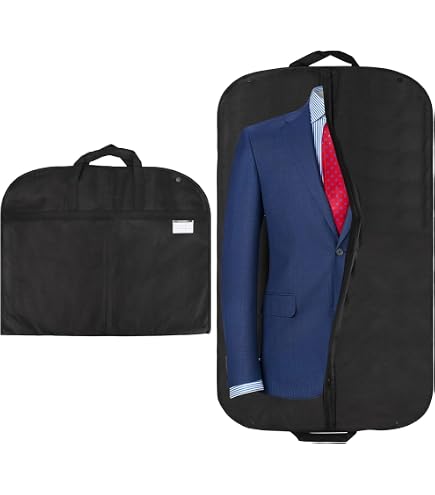 Housse à Vêtements 110 X 60 Cm Avec Fermeture éclair - Sac De Rangement Respirant Pour Costumes, Chemises, Manteaux - Voyage Et Penderie - 7