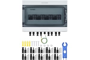 ‎DIHOOL DIHOOL DC überspannungsschutz PV Anlage 4 Strings Solar Anschlusskasten für 4 * 500W Solarmodule Balkonkraftwerk, 40A DC Trennschalter