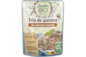 Jardin BIO étic - Trio de quinoa au sésame toasté - bio - Salé - Certifié AB - Sachet de 220g