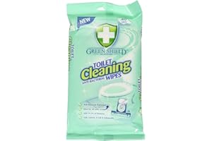 Green Shield 2 x Toilet Cleaning Anti-Bacterial Flushable 80 Wipes