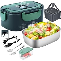 Gamelle Chauffante, 1L 60W Lunch Box Chauffante, Boîte à Déjeuner