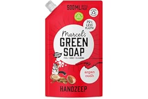 Marcel's Green Soap - Mydło do rąk, opakowanie uzupełniające Argan & Oudh - Dozownik - 100% przyjazne dla środowiska - 100% wegańskie - 97% biodegradowalne - 500 ml mydła do rąk