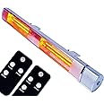 MYLEK Patio Heater 3000W - Electric Wall Mounted Outdoor Unit - Remote Control - IP65 Waterproof - Outside Aluminium Rustproof - Fast Heat-up Golden Tube, Gardens, Cafes, Restaurants 3KW