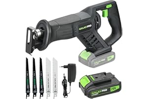 GALAX PRO Seghetto Alternativo a Batteria 20V, Velocità Variabile 0-3000 SPM, Cambio Lama Senza Attrezzi, inclusi 3 lame per legno e 2 per metallo,Lunghezza 22mm, con Caricatore Rapido