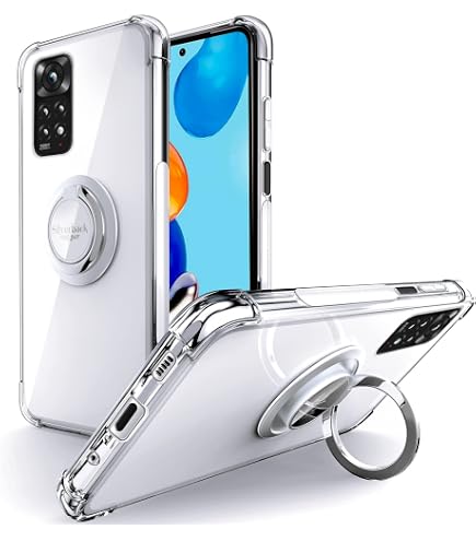 SEAHAI Handyhülle Für Xiaomi Redmi Note 11S/11 4G – Ultradünn, Glasrückseite, Stoßfest, Farbverlauf Rot