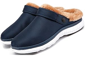 EAGSOUNI Unisex Hombres Mujeres Zapatillas de Estar Invierno casa Cálido Comodidad Suave Invierno Pantuflas Zuecos Zapatillas Antideslizantes Impermeable