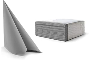 Alvotex Airlaid - Servilletas (40 x 40 cm), Color Gris