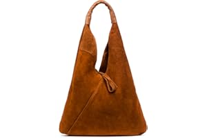 FIRENZE ARTEGIANI. Agnana Borsa Shopper Donna Vera pelle scamosciata e Dollaro. 36 x 10 x 30 cm. Colore: pelle, CUOIO, Utility