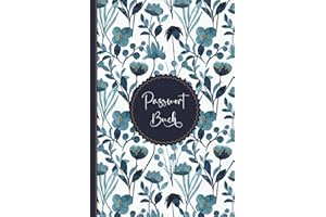 Passwort Buch: Organizer und Manager deiner Passwörter mit ABC Register in 110 Seiten mit Markern für jeden Buchstaben | kleines Format A5 ( Blumenumschlag )