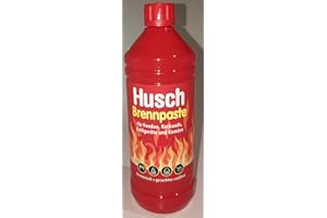 GAPATEC Husch Brennpaste 1L/1000ML für Fondue, Rechauds, Grillkamine und Kamine **Brennstark ** geruchlos ** Russfrei **