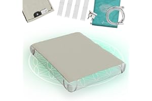 ‎WIM SPA Wim Spa Grounding Bed Sheet Erdungs Matratzencover Schlafmatte Erdungsmatte fürs Bett mit EU Stecker und 5,80m Kabel - Steigern Sie Ihr Wohlbefinden, Schlaf verbessern UVM. (Queen - 153x203cm)