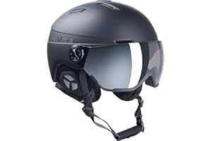 BLACK CREVICE Casco da sci Calgary I Casco da sci con visiera stile pilota in diversi colori I Casco da sci per Uomo & Donna I Casco da sci in policarbonato I Casco traspirante I Regolabile