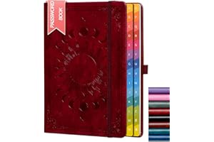 HwxBen Password Book with Colourful Alphabetical Tabs, Hardcover Internet Password Keeper for Organised Website Address Logins and Passwords, Ideal for Home Office - Wine Red