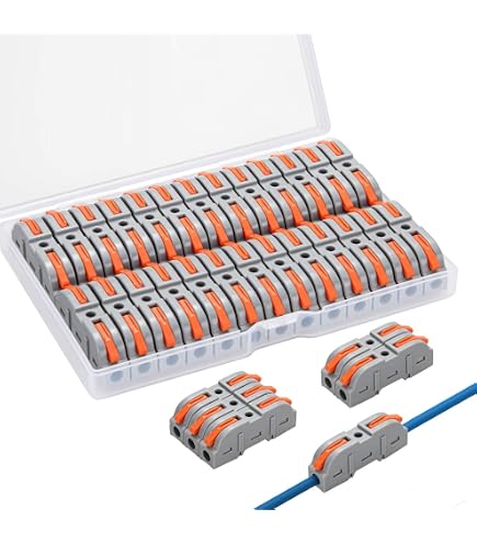 20 Connecteurs De Fils Avec Levier - Blocs De Jonction Électrique - 2/3/8 Entrées - Pour Câbles Solides Et Souples