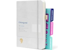 Ottergami - Bullet Journal Puntinato - Quaderno Puntinato A5 - Agenda, Taccuino, Diario A5 - Notebook Dotted A5, Journal - Bullet Planner - Copertina Rigida - 150gsm Carta | Stencil, Portapenna