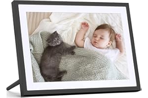 Cadre Photo numérique Wi-FI 10,1" avec écran Tactile IPS Full HD 1920 x 1200 IPS, Rotation Automatique, Facile à Mettre en Place et à Partager des Photos ou des vidéos Via l'application Frameo