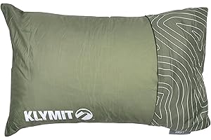 Klymit Drift Almohada de Camping de Espuma viscoelástica troceada con Funda Reversible para Uso en Exteriores, Verde, Normal