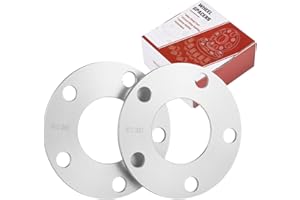 ISINEVER Spurverbreiterung 5x112 10mm 2x5mm 66,5 Kompatibel mit Mercedes C-Klasse W203 E-Klasse W124 Spurplatten Spurverbreiterung Distanzscheibe Silver 2 Stück