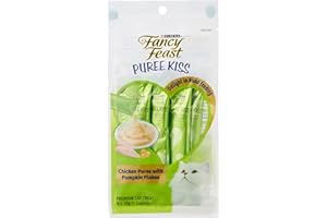 Fancy Feast Puree Kiss Chicken Puree with Pumpkin Flakes, 10g x 4