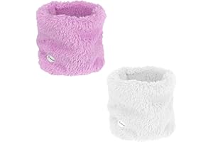 SGQTZDZQ 2Pcs Kids Snood, Thermal Windproof Kids Neck Warmer Snood Scarf, Boys Girls Winter Fleece Snood for Skiing Hiking Running