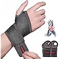 PROIRON Wrist Supprot Wrist Compression Strap and Wrist Brace Sport for Fitness, Weightlifting, Tendonitis, Carpal Tunnel Arthritis, Pain Relief-Wear Anywhere-Adjustable (Single/Pair)