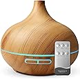 Homarket Aromatherapy Diffuser 300ml, 7 LED Color Changing Light Essential Oil Diffuser Humidifier with Remote Control, Air Diffuser for Essential Oils Large Room with Cool Mist