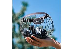 FAMKIT Ciotola porta cialde di caffè, organizer per capsule di caffè espresso, grande capacità, in acciaio, nero